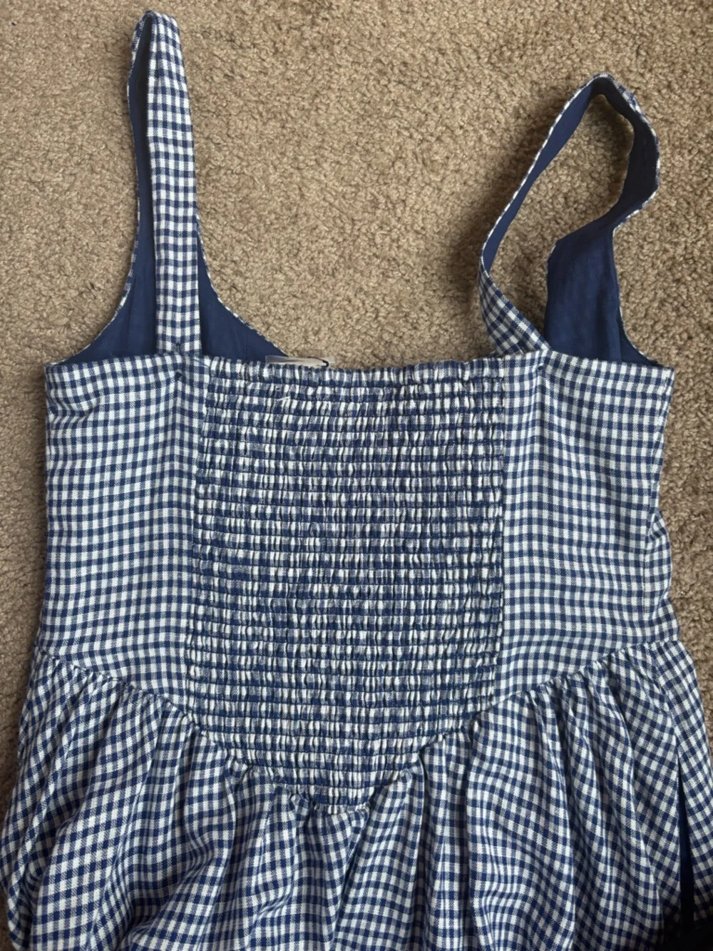 Blue and White Gingham Maxi Dress (if not sold donating on 4/25) - Picture 3 of 4